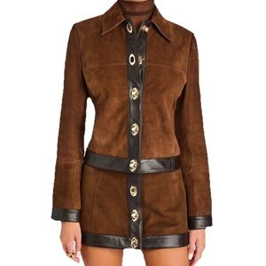 Retrofête Nanna Suede-Leather Jacket